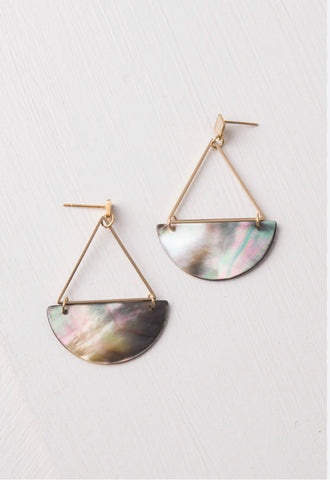 Isa Mother of Pearl Gold Earrings