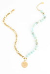 Amazing Grace Turquoise and Gold Necklace