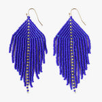 Raya Cobalt Beaded Earrings