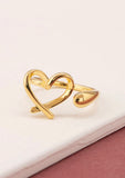 With Love Gold Heart Ring
