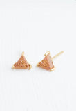 Ara Coral Druzy Stone Studs