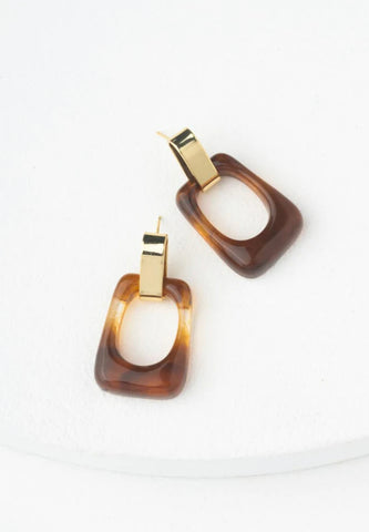 Legacy Geometric Amber Earrings