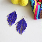 Raya Cobalt Beaded Earrings