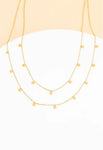Evelyn Gold Drop Double Necklace