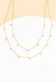 Evelyn Gold Drop Double Necklace