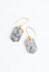 Ink Stone Earrings in Heather Gray