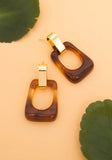 Legacy Geometric Amber Earrings