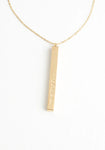 Great Plans Long Gold Bar Necklace