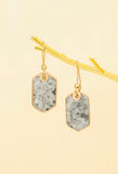 Ink Stone Earrings in Heather Gray