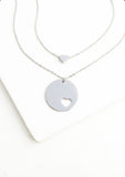 Forever in my Heart Silver Necklace Set