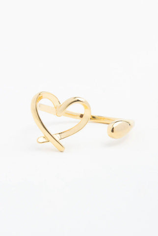 With Love Gold Heart Ring