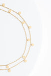 Evelyn Gold Drop Double Necklace