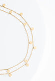 Evelyn Gold Drop Double Necklace