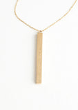 Great Plans Long Gold Bar Necklace