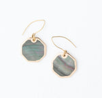 Graceful Mother of Pearl Gold Earrings