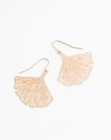 Ginkgo Gold Leaf Earrings