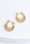 Wreath Petite Gold Earrings