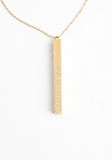 Great Plans Long Gold Bar Necklace