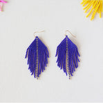 Raya Cobalt Beaded Earrings