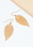 Golden Autumn Leaf Earrings