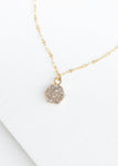 Let the Light in Rose Gold Druzy Necklace