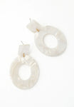 Harlow White Resin Earrings