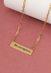 Courageous Gold Bar Necklace