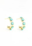 Joyful Turquoise Small Hoops