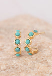 Joyful Turquoise Small Hoops