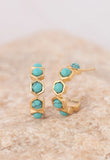 Joyful Turquoise Small Hoops