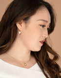 Azure Mother of Pearl Heart Earrings