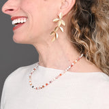 Golden Cascade Leaf Earrings