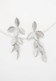 Cascade Leaf Earrings in Platinum