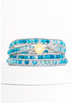 Joy Wrap Bracelet in Blue Agate