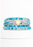 Joy Wrap Bracelet in Blue Agate