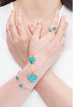 Spirited Two Stone Turquoise Cuff Bracelet