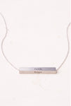 Faith, Hope & Love Silver Bar Necklace