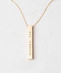 Gold or Silver Justice Bar Necklace