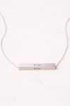 Faith, Hope & Love Silver Bar Necklace
