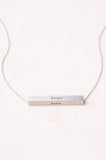 Faith, Hope & Love Silver Bar Necklace