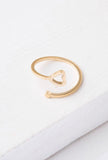 Ada Gold Adjustable Heart Ring
