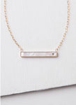 Lenore Mother of Pearl Cross Bar Necklace