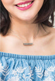 Faith, Hope & Love Silver Bar Necklace