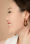 Alma Tortoise Shell Resin Earrings