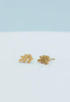 Rowen Frosted Gold Leaf Studs
