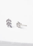 Rowen Silver Leaf Stud Earrings