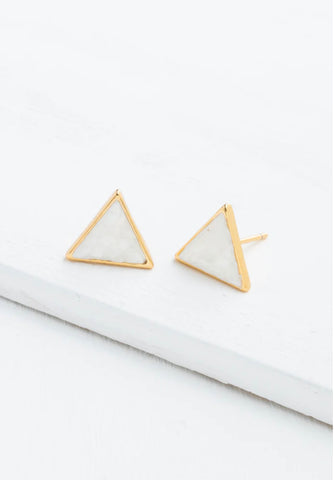 Known Mother of Pearl Triangle Studs
