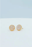 Brittany White Agate Stud Earrings