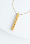 Gold or Silver Justice Bar Necklace