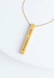 Gold or Silver Justice Bar Necklace